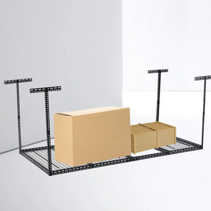 2026 NEW 4x6 Overhead Garage Storage Rack -C Heavy Duty Metal Ceiling Shelving, Adjustable Organization System for Garage -C 330lb Capacity, Easy Install