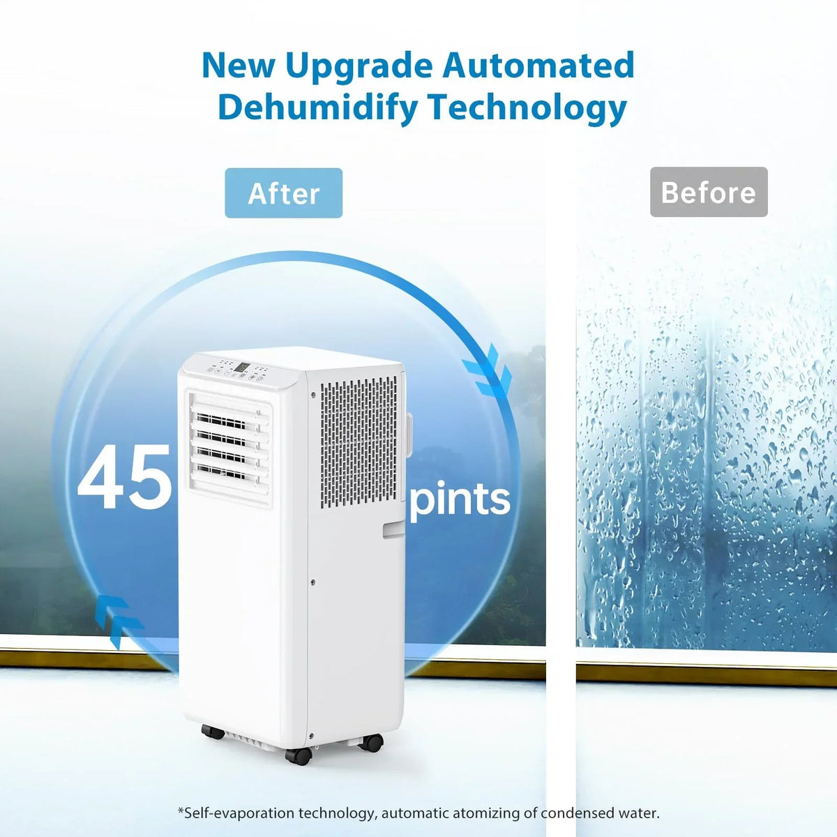 2026 NEW TROPOW Portable Air Conditioners 8000BTU, Air Conditioners 3-in-1 Cools up to 350 Sq. Ft, Indoor Standing AC Unit w/Dehumidifier, Window Kit, White