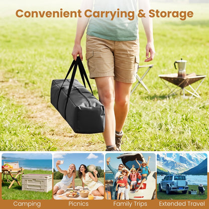 2026 NEW Costway 6-Person Outdoor Camping Tent with Rainfly & Carrying Bag, 3000mm Water-Resistant Gray