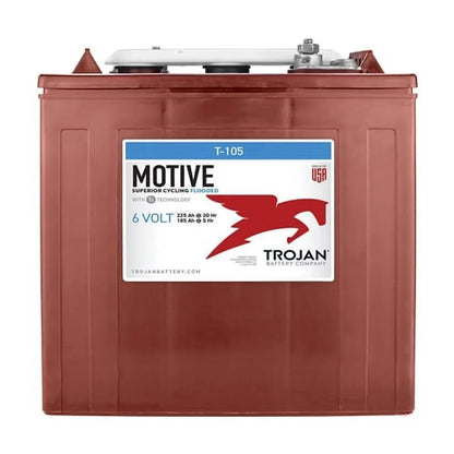 2026 NEW 6-Volt Golf Cart Batteries - Trojan Battery 6V/225Ah T-105 (6-Pack, 36V)