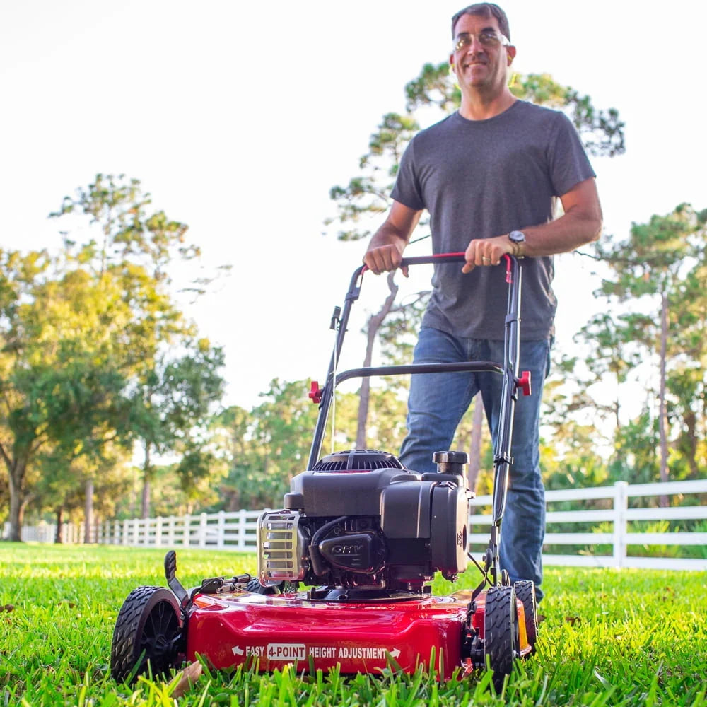 2026 NEW Hyper Tough 20-inch 125cc Gas Push Mower with Briggs & Stratton Engine (Assembly Details: 46.9 lbs; 22.10-inch Height)