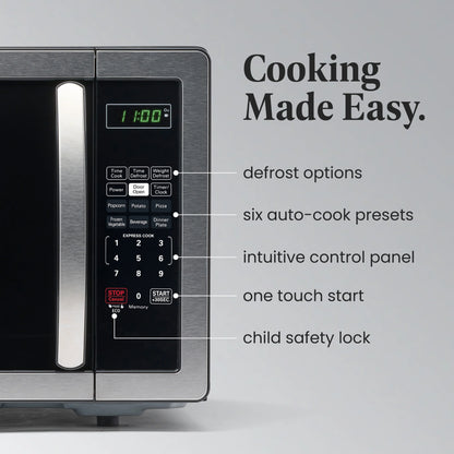 2026 NEW Farberware 1.1 Cu. Ft. 1000-Watt Compact Microwave Oven, Black