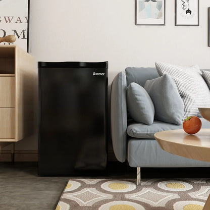 2026 NEW Costway 3.2 Cu.Ft. Compact Refrigerator Mini Dorm Small Fridge Freezer Reversible Door