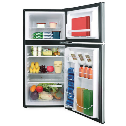 2026 NEW Frigidaire, 4.5 Cu. ft., 2 Door Compact Refrigerator-Chrome Trim, EFR451, Platinum
