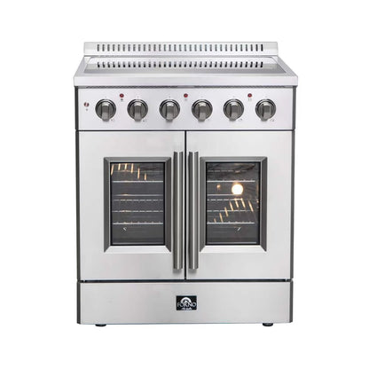 2026 NEW Forno Galiano 30-Inch Freestanding French Door Electric Range, True Convection, Energy Efficient