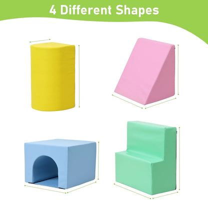 2026 NEW Soft Climbing Indoor Set, Foam Climbing Blocks for Toddlers, Climbing, and Sliding Activity Play Set,4PCS