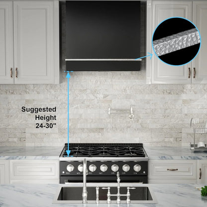 2026 NEW Akicon Range Hood 30 Inch, 600 CFM Ducted Vent Hood, Stainless Steel Box Kitchen Hood with 2 LED Lights, Removable Baffle Filters