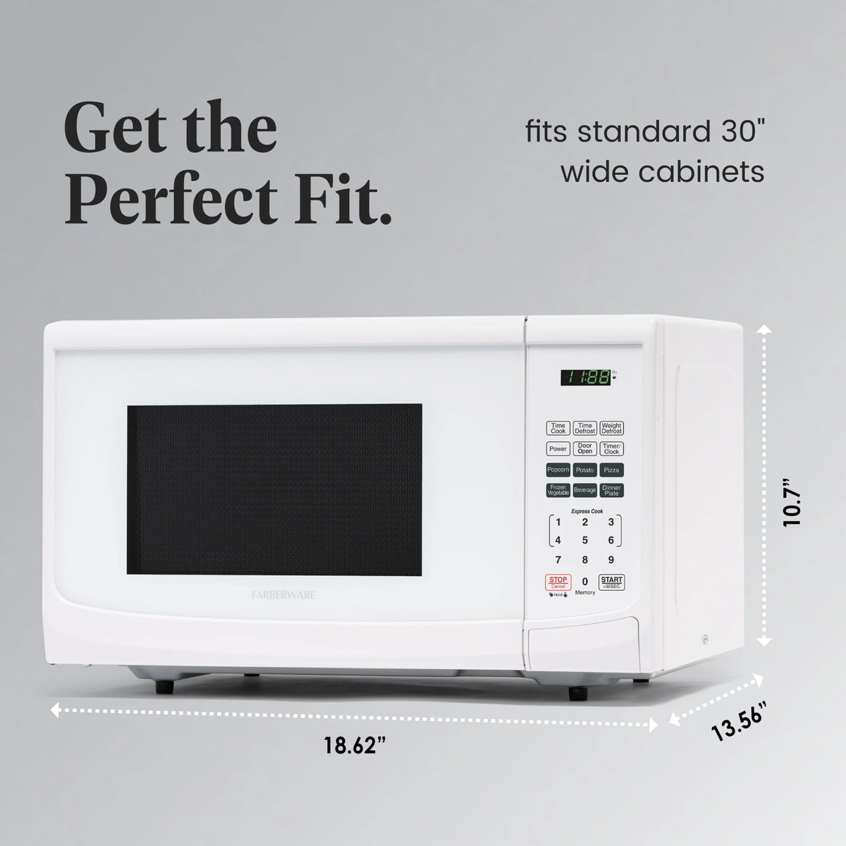 2026 NEW Farberware Classic 0.9 Cu. Ft 900-Watt Microwave Oven, Stainless Steel