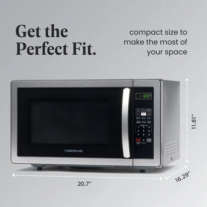 2026 NEW Farberware 1.1 Cu. Ft. 1000-Watt Compact Microwave Oven, Black