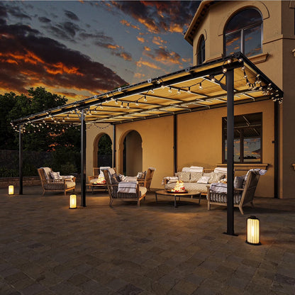 2026 NEW Aoxun 8' x 5' Gazebo for Patio, Gazebo Pergola with Sloped Roof, Grill Gazebo Large Wall-Mounted Heavy Duty Awnings, for Backyard, Deck, Patio