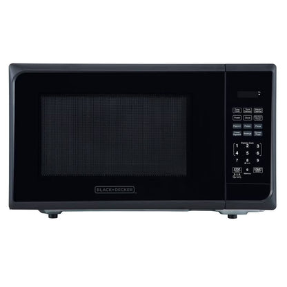 2026 NEW 1.1 cu ft 1000W Microwave Oven - Stainless Steel Black: Countertop, Child Lock, 6 One-Touch Settings