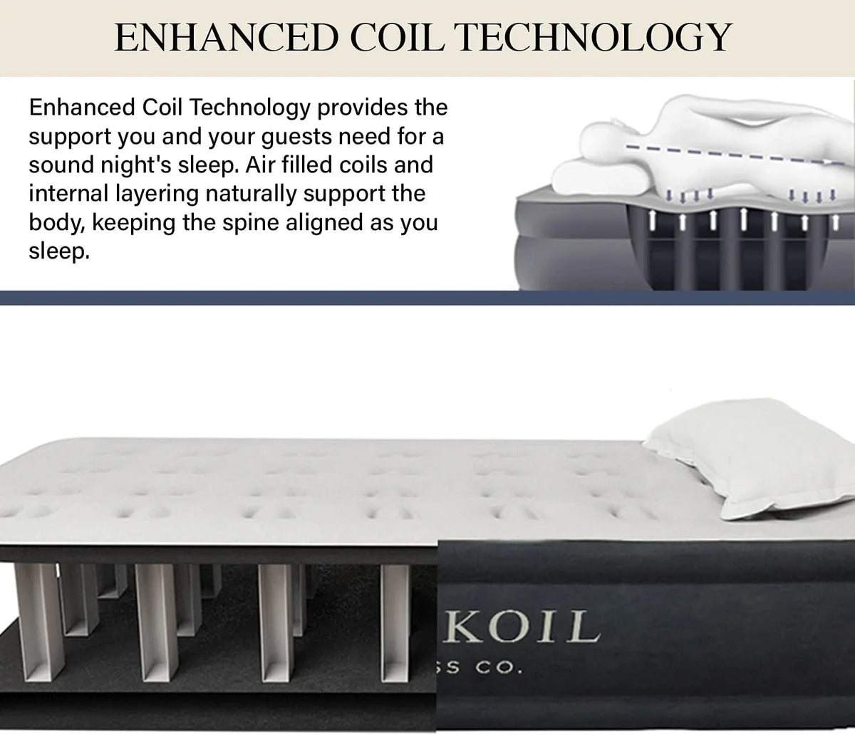 King Koil Luxury Air Mattress with High Speed Built-in Pump