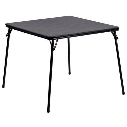 2026 NEW Emma + Oliver 5 Piece Black Folding Game Room Card Table and Chair Set