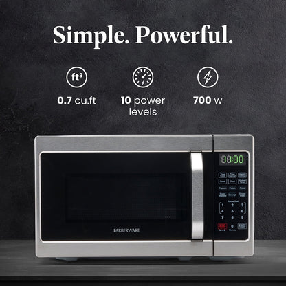 2026 NEW Farberware 1.1 Cu. Ft. 1000-Watt Compact Microwave Oven, Black