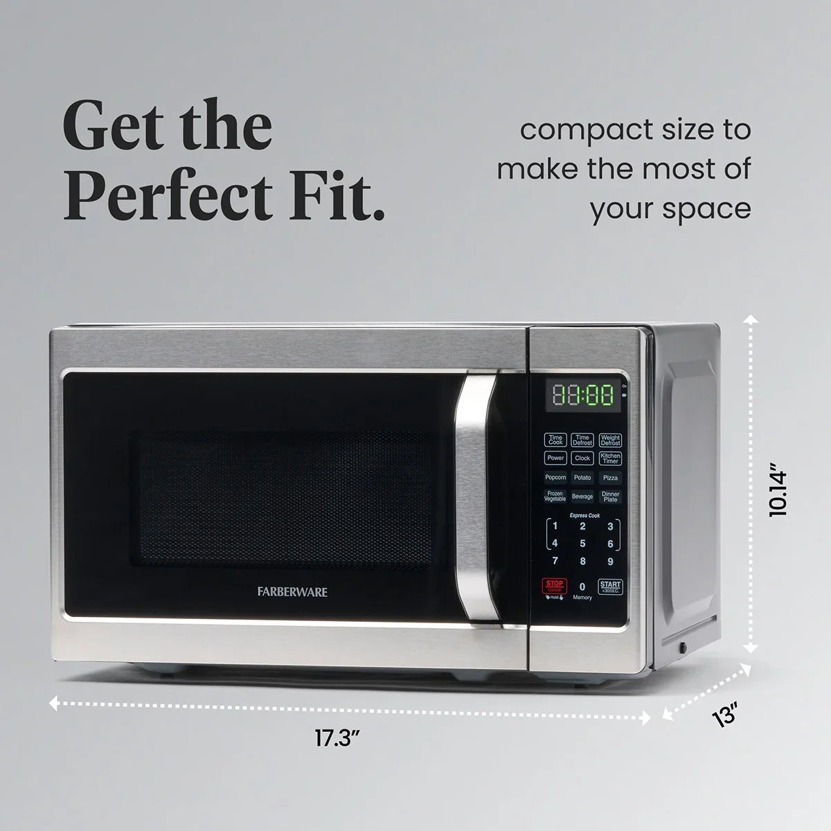 2026 NEW Farberware 1.1 Cu. Ft. 1000-Watt Compact Microwave Oven, Black