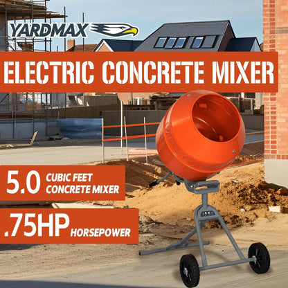 2026 NEW YARDMAX YM0146 5.0 cu ft CONCRETE MIXER