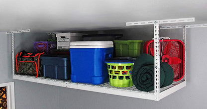 2026 NEW MonsterRax 3' x 8' Overhead Garage Storage Rack Holds 450 Pounds, White