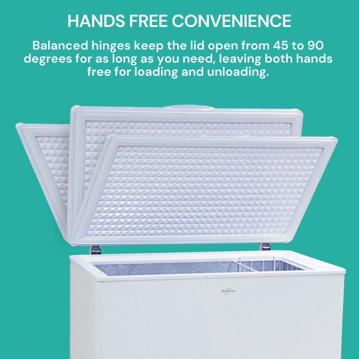 2026 NEW Koolatron Large Chest Freezer, 7.0 cu ft (195L),Manual Defrost Deep Freeze, Storage Basket, Space-Saving Flat Back, Stay-Open Lid, Front-Access Drain, White