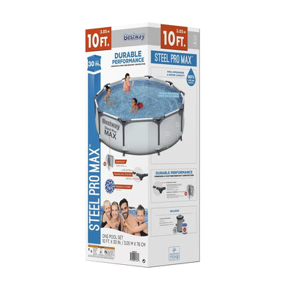 2026 NEW Bestway Steel Pro MAX 10' x 30" Above Ground Pool Set Round