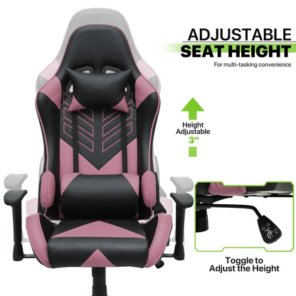 2026 NEW Magshion Ergonomic Gaming Chair, Comfortable Gaming Chair, Computer Chair Leather Desk Chair Adjustable Swivel Gaming Office Chair, Blue