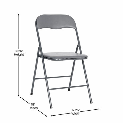 2026 NEW Emma + Oliver 5 Piece Black Folding Game Room Card Table and Chair Set