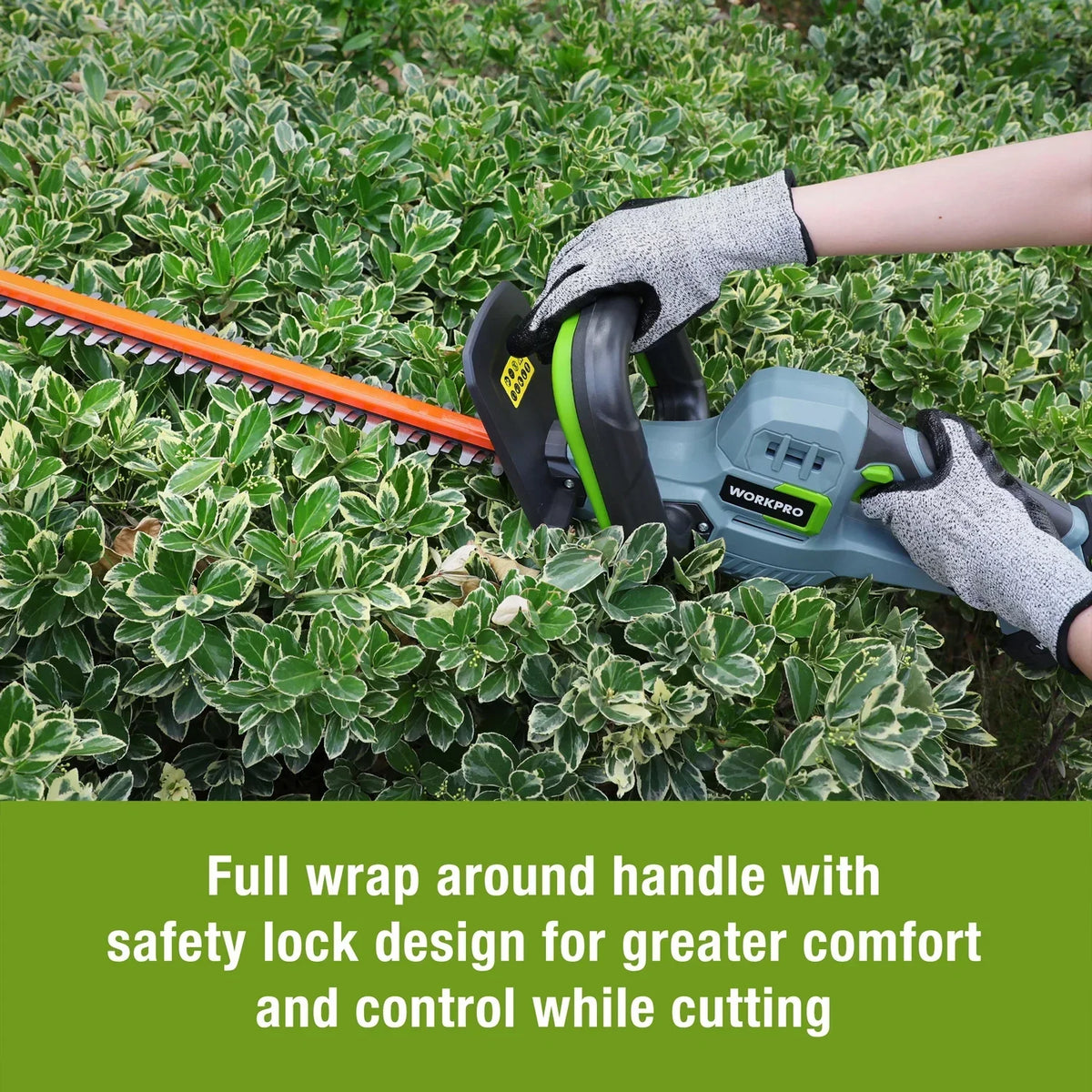 2026 NEW WORKPRO 20V Cordless Hedge Trimmer, 20" Dual Action Blades Electric Hedge Trimmer, with Battery and Charger