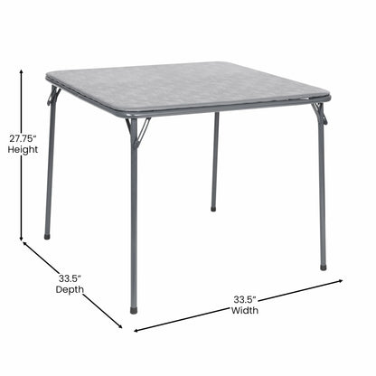 2026 NEW Emma + Oliver 5 Piece Black Folding Game Room Card Table and Chair Set