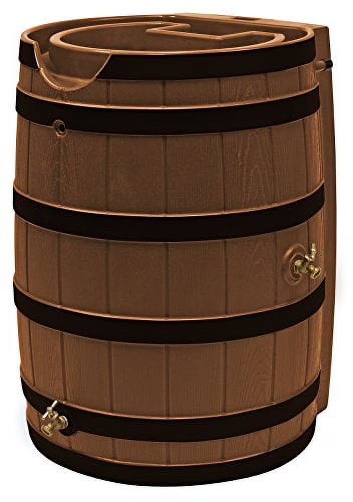 2026 NEW Good Ideas Rain Wizard 65 Gallon Rain Barrel with Darkened Ribs - Terra Cotta