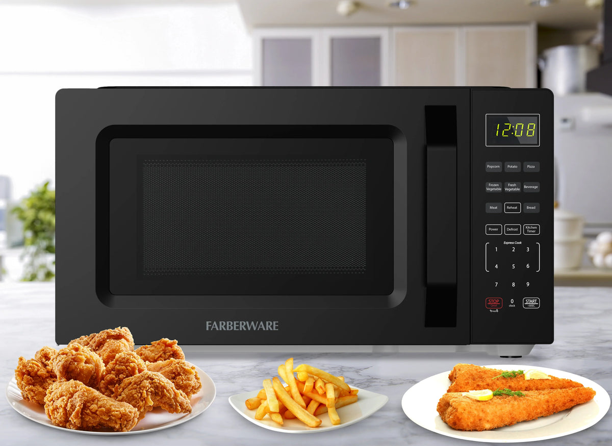 2026 NEW Farberware 1.1 Cu. Ft. 1000-Watt Compact Microwave Oven, Black