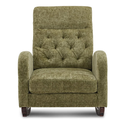 2026 NEW Ktaxon Rocking Accent Chair Glider Reading Chair Comfy Teddy Velvet Upholstered Single Sofa Rocker for Living Room, Nursery, Bedroom Beige