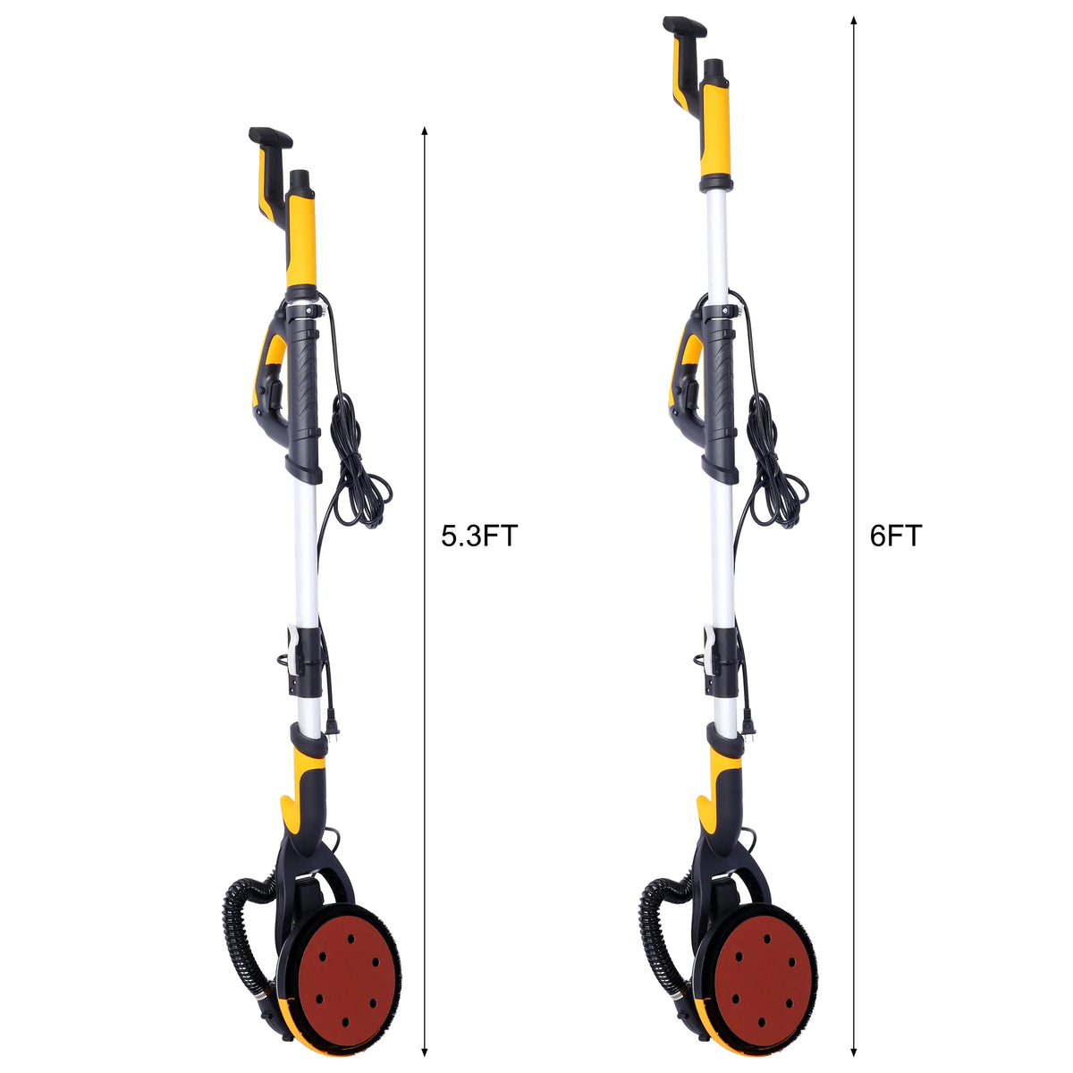 2026 NEW Faitaliicy Drywall Sander Vacuum Dust Collection Wall Sander With Foldable Handle 6.5A 780W Electric Drywall Sander With Variable Speed 900-1800RPM