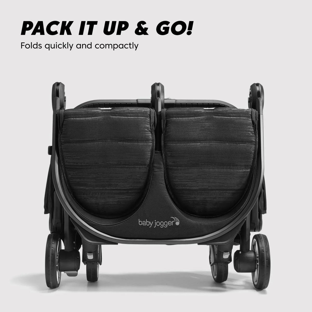 2026 NEW Baby Jogger City Tour 2 Double Stroller. Pitch Black
