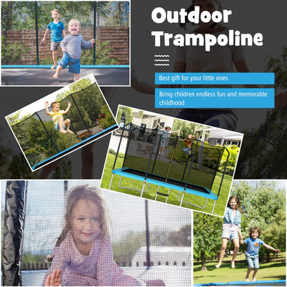 14 x 8FT Outdoor Kids Trampoline with Enclosure Net for Kids Adults