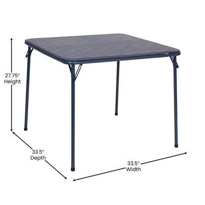2026 NEW Emma + Oliver 5 Piece Black Folding Game Room Card Table and Chair Set