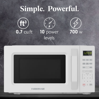 2026 NEW Farberware 1.1 Cu. Ft. 1000-Watt Compact Microwave Oven, Black
