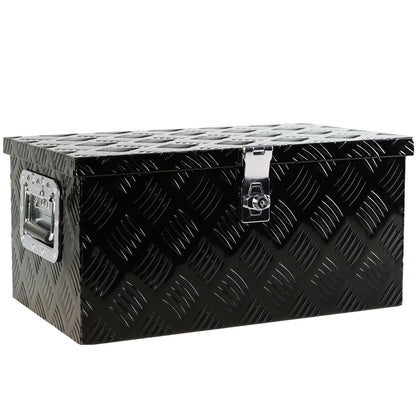2026 NEW 20'' Metal Truck Tool Box, Aluminum Tool Box Storage Organizer for Truck Bed Trailer Pickup ATV, Lockable Tools Underbody Organizer W/Side Handle