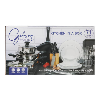 2026 NEW Gibson Home 71-Piece Stainless Steel Silver Cookware Combo Set