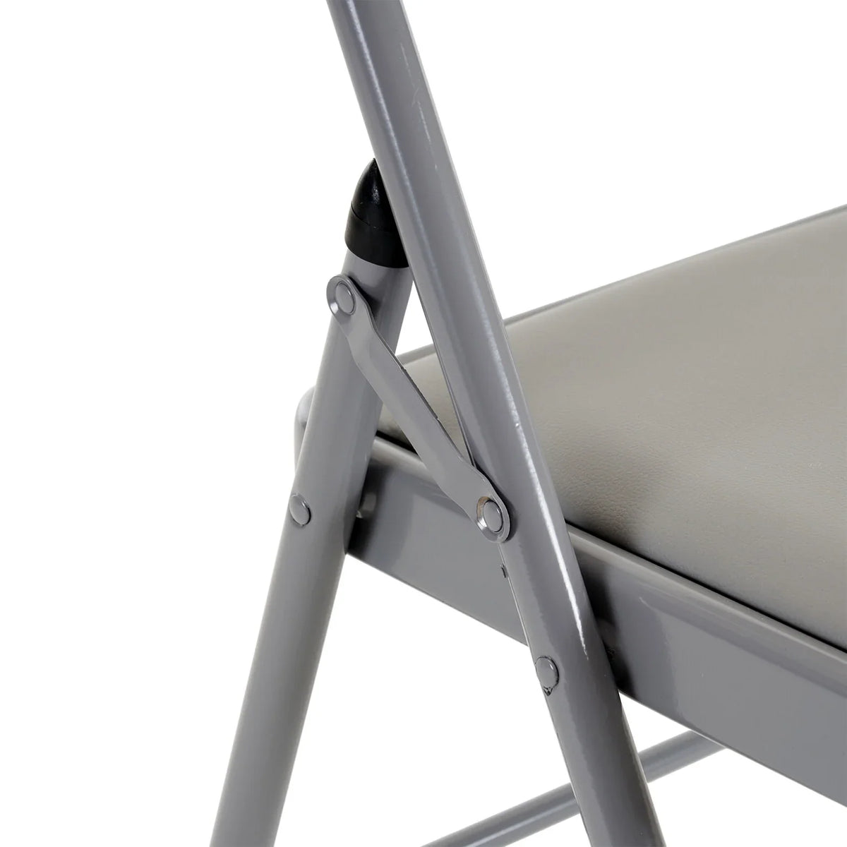 2026 NEW 6 Pack Gray Folding Chairs with Padded Seats, Portable Stackable Foldable Chairs for Indoor & Outdoor, Commercial Seat with Metal Frame for Events Office Wedding Party, 330lbs Capacity