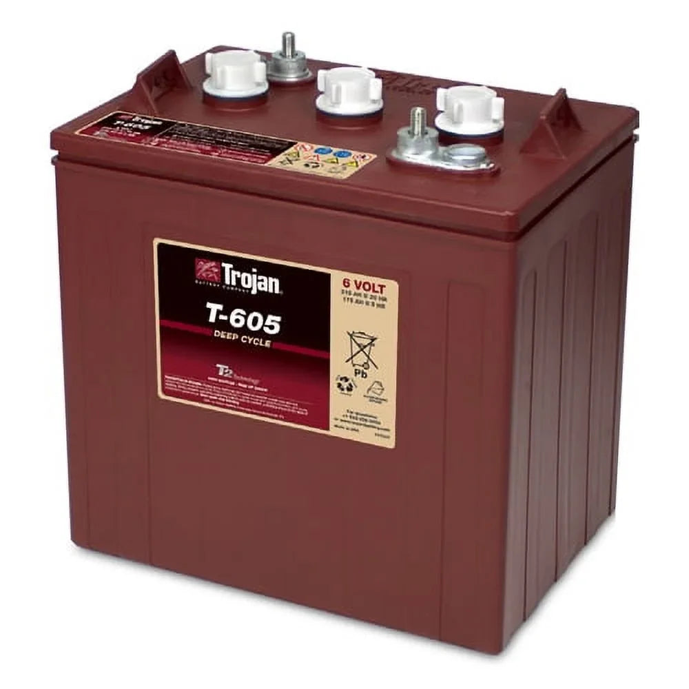 2026 NEW Trojan T-605 6V 210Ah Flooded Lead Acid GC2 Deep Cycle Battery x6