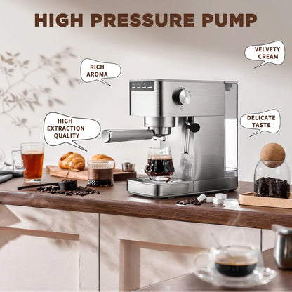 2026 NEW Auertech Espresso Machine Cappuccino Coffee Maker with Milk Frother, Steamer & 41 oz Water Tank, New