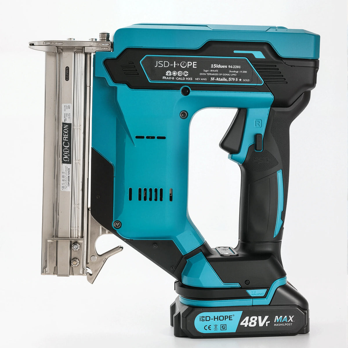 2026 NEW Brushless Cordless Nail Gun -C Straight Nail Gun, Staple Nail Gun, Nail Shooter, Pneumatic Nail Gun; Equipped with Lithium Battery and Quick Charger