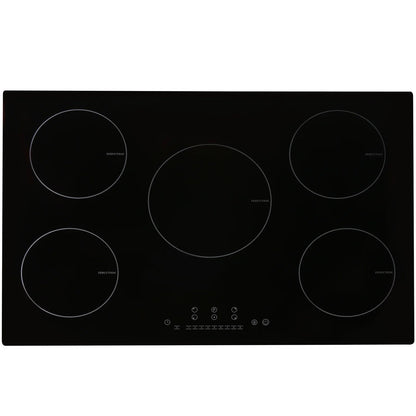 2026 NEW KFFKFF Electric Range, 5 Elements, 30'' Built-in Induction Cooking Surface, 9200W, 9 Power Settings, LED Display, Safety Lock & Heat Guard