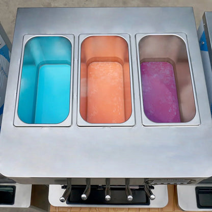 2026 NEW Kolice Commercial ETL 5 Flavors Soft Serve Ice Cream Machine,gelato soft ice cream maker -5 Different Discharge Nozzles,Upper Tanks Refrigerated
