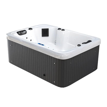 2026 NEW Patiowell 2 Person Home Spa Hot Tub for Outdoor, with 41pcs Massage Jets, LED lighting, Built-In Water Purification System, 900L, Black