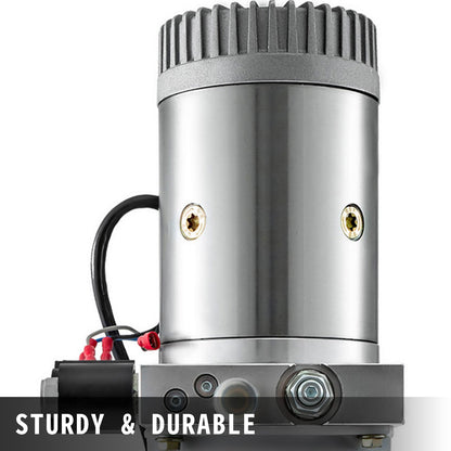2026 NEW VEVOR 6 Quart Hydraulic Pump Hydraulic Power Unit (Plastic, 6 Quart/Double Action) White