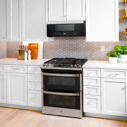 2026 NEW GE Profile 1.2 cu. ft. Low Profile Over-the-Range Microwave in Stainless Steel with Sensor Cooking, 1000W, 400 CFM Venting, LED Light