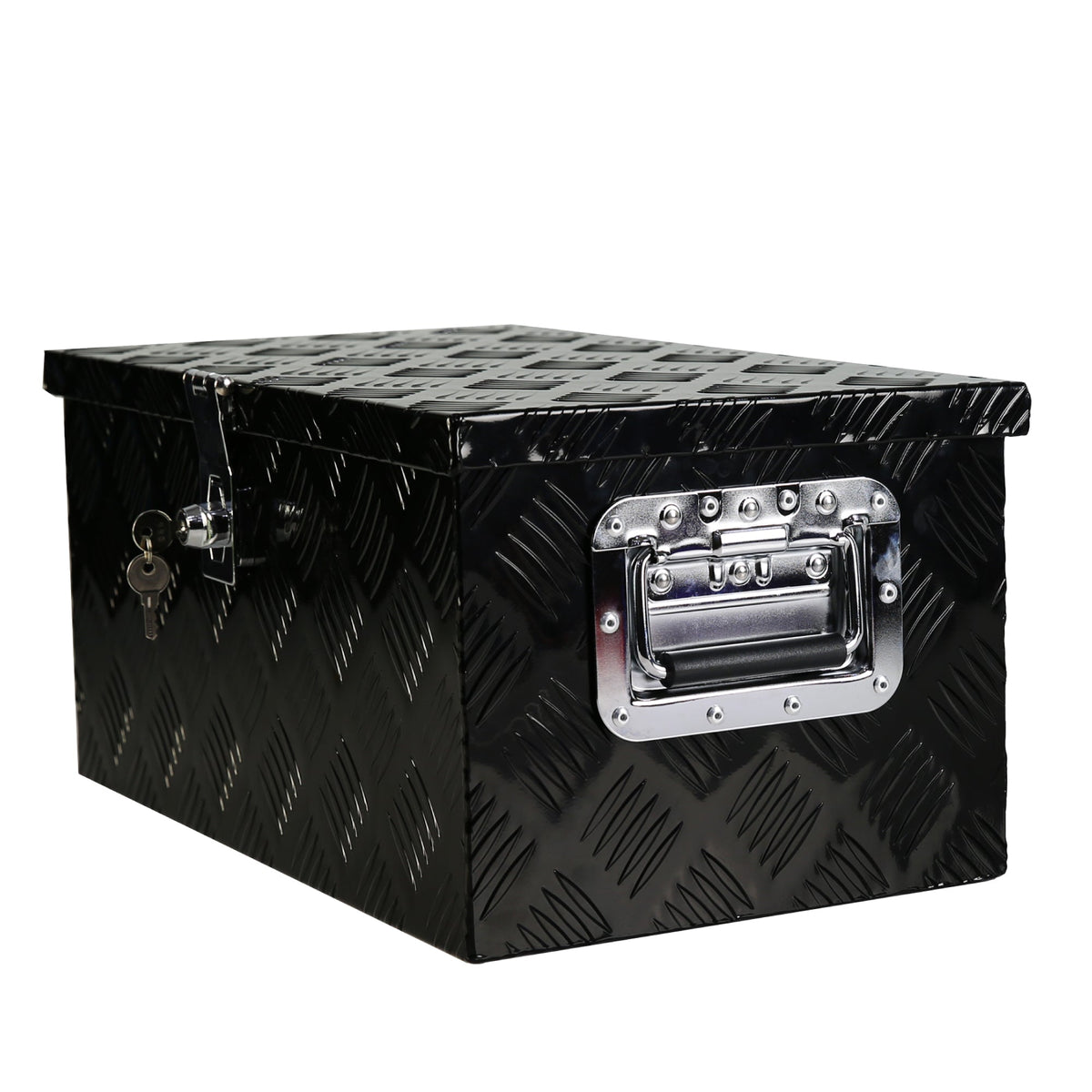 2026 NEW 20'' Metal Truck Tool Box, Aluminum Tool Box Storage Organizer for Truck Bed Trailer Pickup ATV, Lockable Tools Underbody Organizer W/Side Handle
