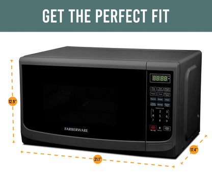 2026 NEW Farberware Classic 0.9 Cu. Ft 900-Watt Microwave Oven, Stainless Steel