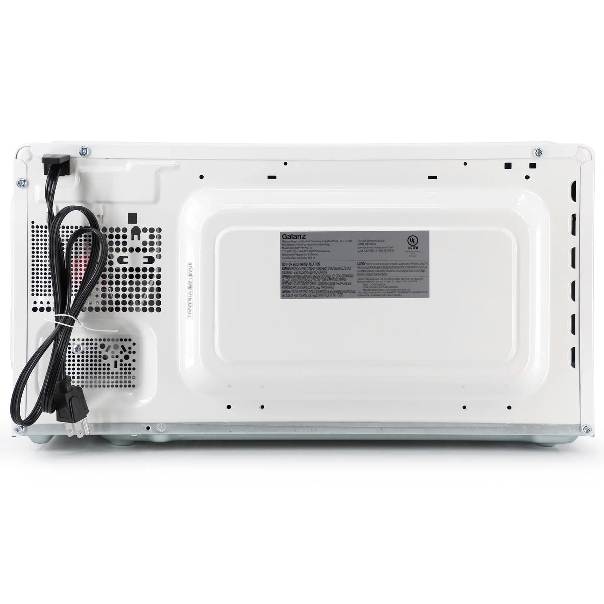 2026 NEW Galanz 1.1 cu ft 1000W Countertop Microwave Oven in White with One Touch Express Cooking