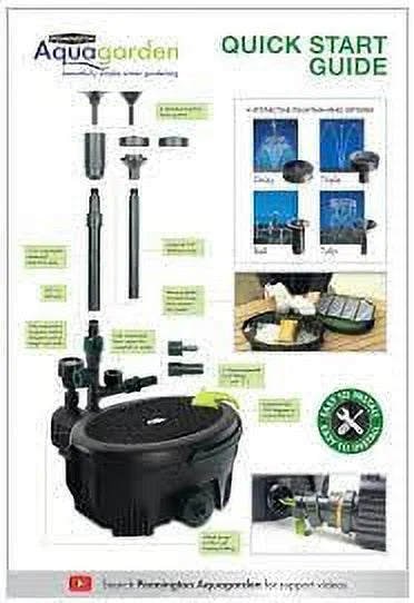 2026 NEW Pennington Aqua Garden All-in-One Kit 369-GPH Electric Submersible Pond Pump, Model# 100541845